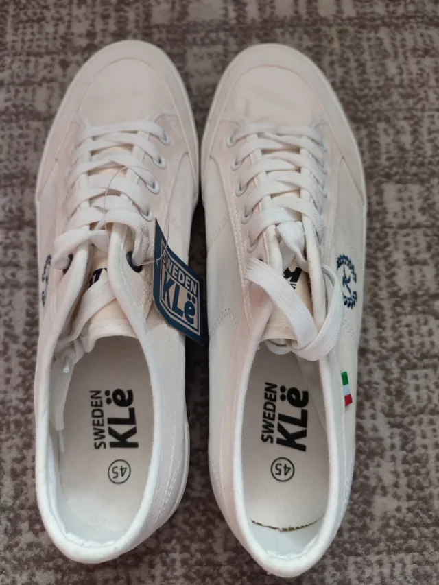 Zapatillas Sweden K.L.E. lona blancas