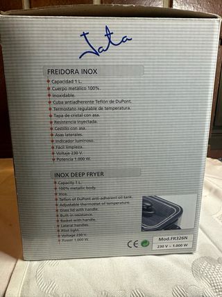 Freidora Jata Teflón Classic 1L + Caja