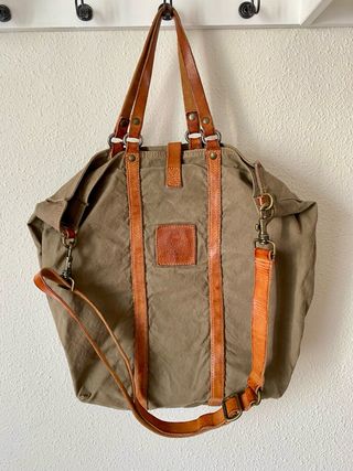 Borsa Campomaggi in tela verde kaki