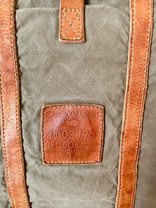 Borsa Campomaggi in tela verde kaki