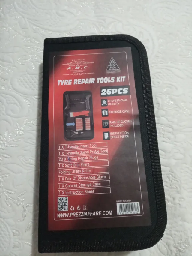 Kit Riparazione Gomme AMC 26 pezzi