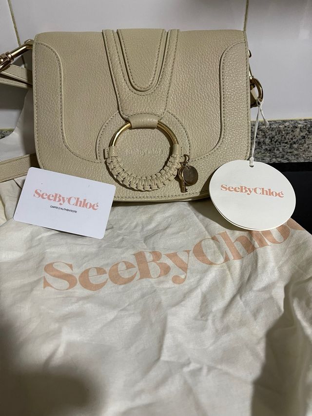 Bolso See By Chloé Hana Beige y Dorado