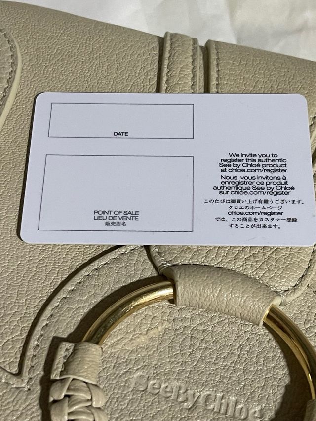 Bolso See By Chloé Hana Beige y Dorado