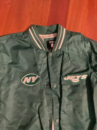 Chaqueta Bomber Pull&Bear Verde NFL Jets