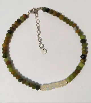 Pulsera Plata 925 Ópalo Piedras Preciosas