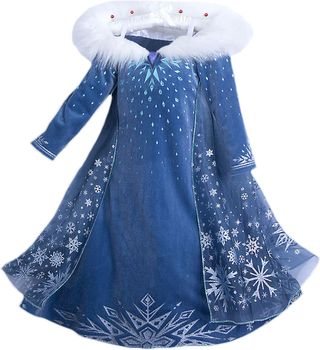 ✨ - Vestido de Princesa Elsa Niña Manga Larga Vest