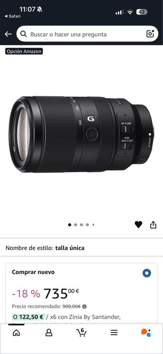 Objetivo Sony 70-350mm G OSS