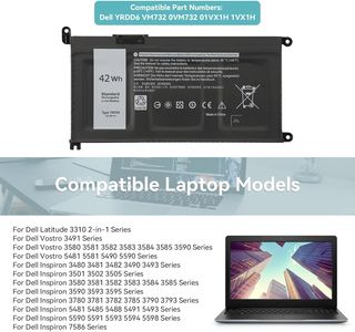 ✨ - K KYUER 42Wh YRDD6 Batería para DELL Inspiron