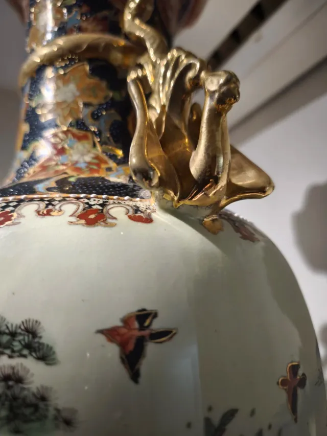 Jarrón Porcelana Estilo Satsuma en perfecto estado