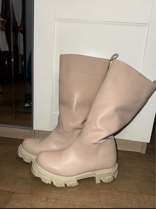 Stivali Primadonna Pelle Beige/Rosa