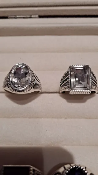 (3),Anillos Acero Cristal Strass,6€ Unida