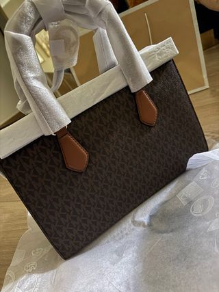 Borsa Michael Kors nuova marrone e cammello logata