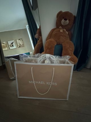 Borsa Michael Kors nuova marrone e cammello logata