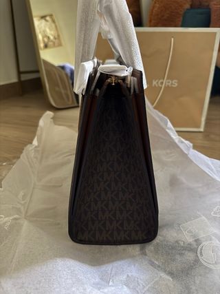 Borsa Michael Kors nuova marrone e cammello logata