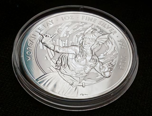 Moneda 1 oz Plata 999 Morgan Le Fay UK 2024