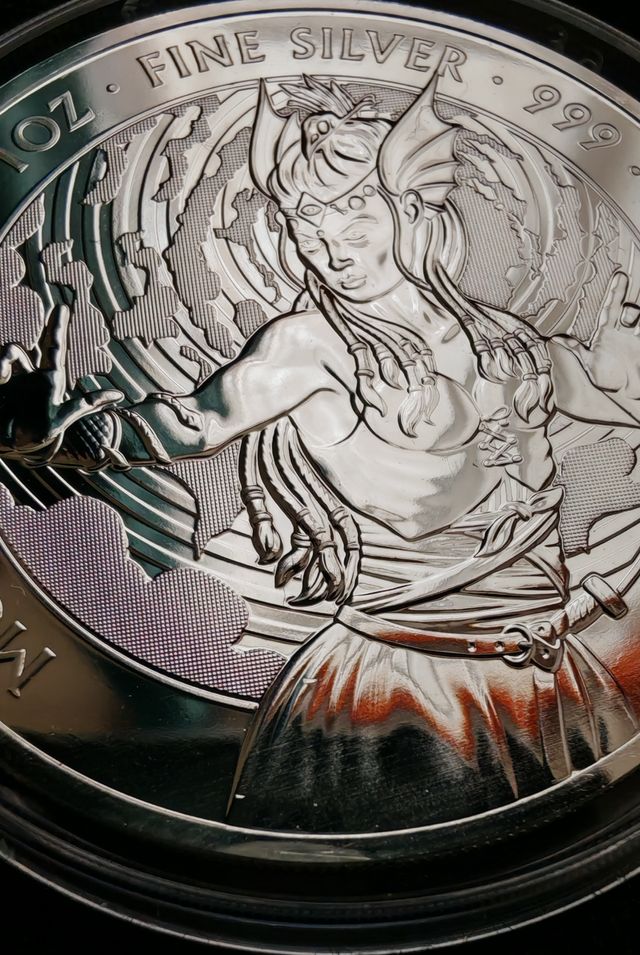 1 oz 999 Morgan Le Fay UK 2024 monete d'argento