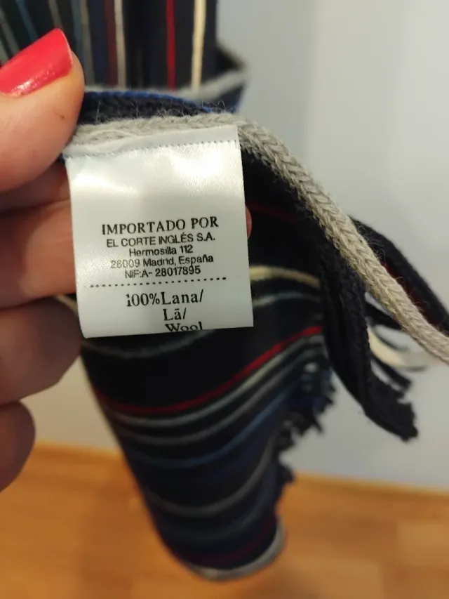 Bufanda de rayas hombre