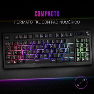 ✨ - Mars Gaming MKREVOES, Teclado Gaming Compacto,