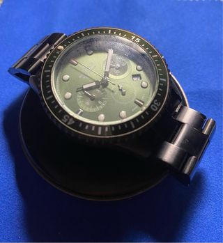 Reloj Cronógrafo verde y negro