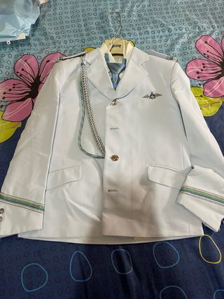 Traje de comunión BUS STOP azul y blanco