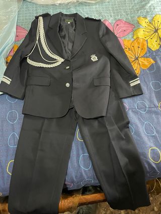 Traje de comunión BUS STOP azul y blanco