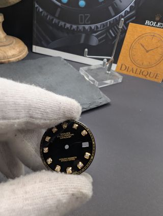 Esfera negra Rolex Datejust con diamantes