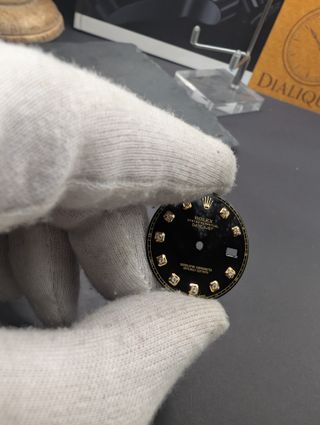 Esfera negra Rolex Datejust con diamantes