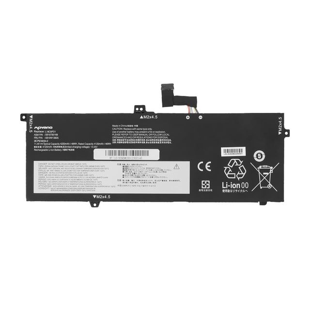 Bateria Movano para Lenovo ThinkPad X13 Gen1, X390, X395/11.52V 48Wh