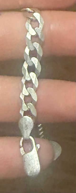 Esclava de plata con placa grabada