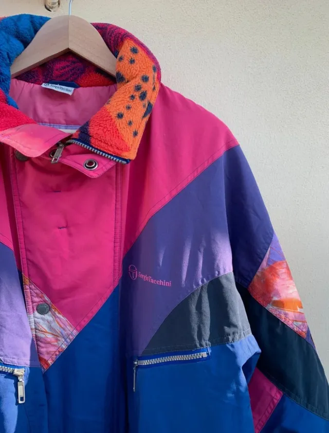 Abrigo vintage Sergio Tacchini multicolor