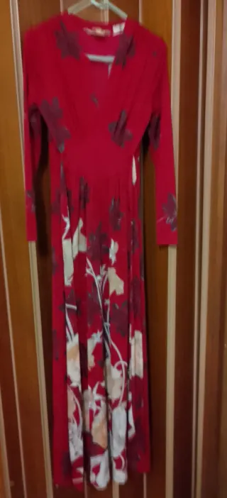 Vestito lungo donna vintage floreale