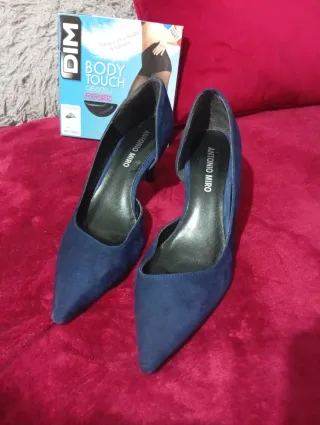 Zapatos de tacón Antonio Miro azul