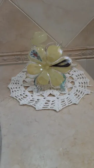 Fiore portacandele vetro Murano