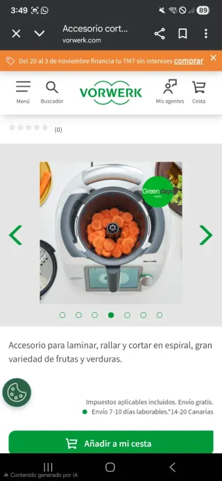 Accessorio per frese Thermomix Vorwerk