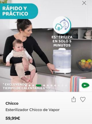 Esterilizador Chicco Vapor