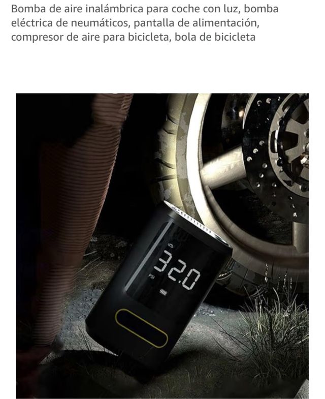 Bomba de aire inalámbrica para coche