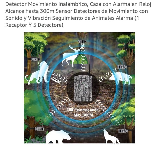 Dowesyeen Detector Movimiento Caza Alarma