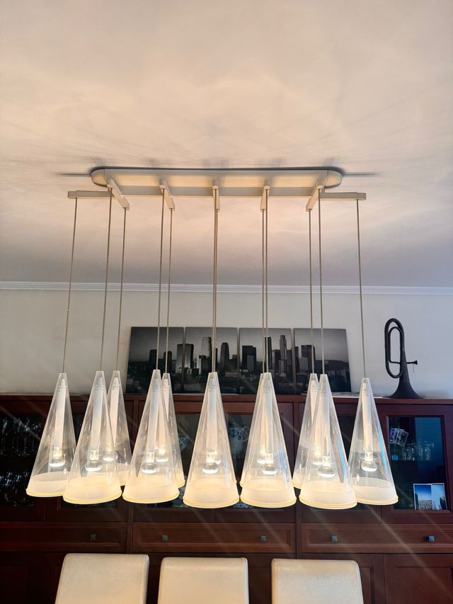 Candeeiro Fos Fuxia 12 peças e com as suas lâmpadas