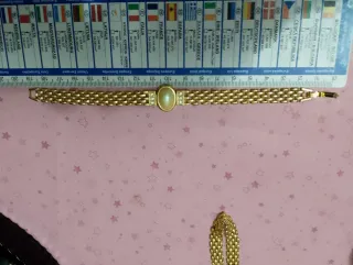 Bracciale vintage con perla e strass