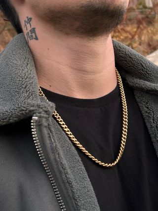 Cadena Cubana Dorada 18k Electrochapado