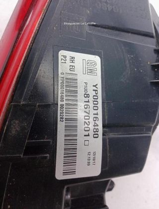 Opel 22482976 piloto trasero yp00016480 grandland