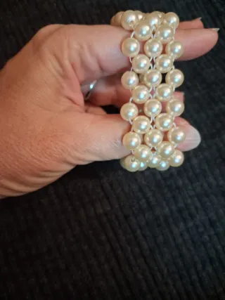 Bracciale multifilo perle finte