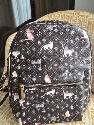 Mochila Parfois estampada gatos