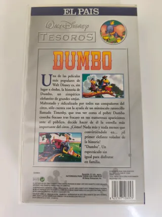 Lote 7 Películas VHS Disney Tesoros