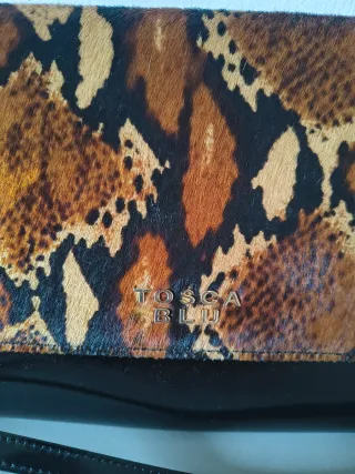 Borsetta pelle e cavallino nera marrone