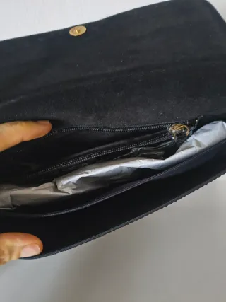 Borsetta pelle e cavallino nera marrone