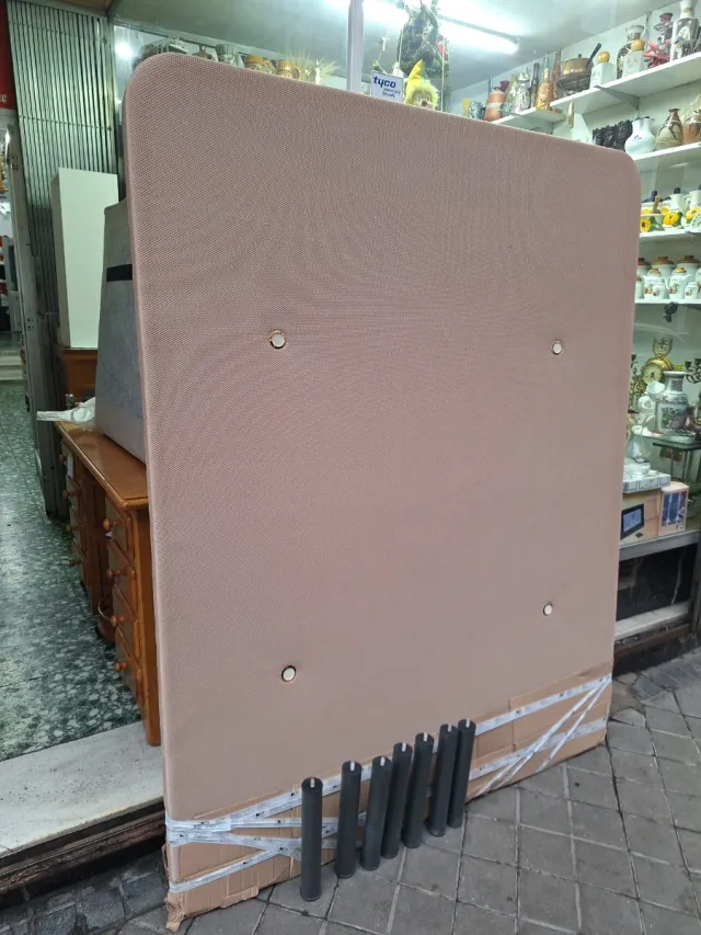 Base Cama Tapiflex 150x190 Beige pata a Rosca