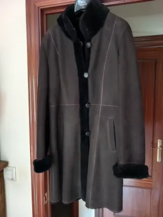 Chaquetón mujer sintético marrón