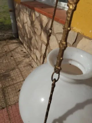 Lámpara (salón) de aceite siglo XIX