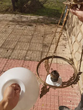 Lámpara (salón) de aceite siglo XIX